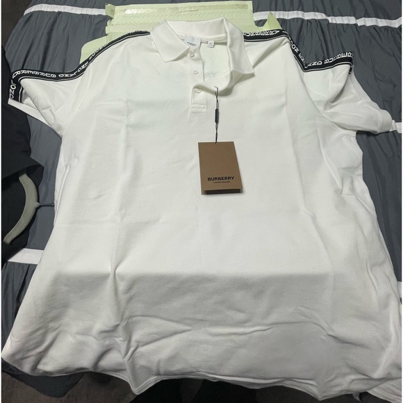 Burberry white polo shirt